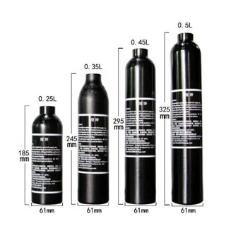 자전거 CO2 카트리지 4500psi 탄산 음료 가스 충전 병 300bar 고압 공기 실린더 수족관 식물 탱크 다이빙 산소 스레드 M18 15