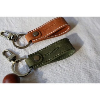 가죽 키링 만들기 Diy 취미 키트 (QR코트 영상제공) 이비그 가죽공방 원데이 클래스, 올리브/흰색, 1개