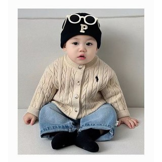 [베베앤로아] 영유아 여아 남아 공용 유아 신생아 백일 6개월 돌 봄 가을 벨벳니트가디건 외출복
