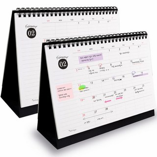 아이씨엘디자인 Scheduler Desk Calendar 2025, 블랙, 2개