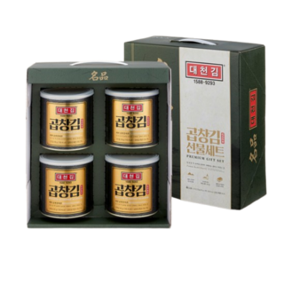 대천김 곱창김 캔김 30g 4캔 국민반찬 선물세트 명절선, 4개