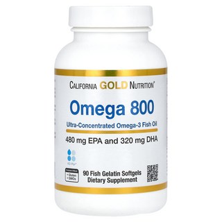캘리포니아 골드 뉴트리션 오메가 800 1000mg 90정 California Gold Nutrition Omega 800 1000mg 90 Softgels, 1개