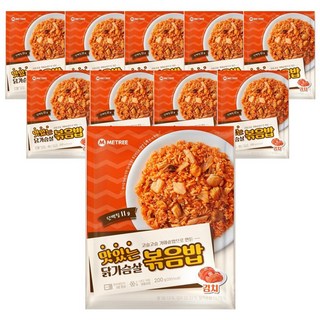 미트리 맛있는 닭가슴살 볶음밥 김치, 200g, 10개