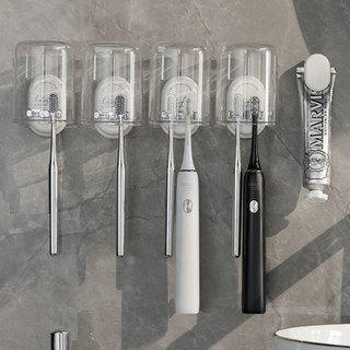 칫솔꽂이 걸이 거꾸로 양치컵 칫솔 거치대 4개 1세트, 투명세트, 1개
