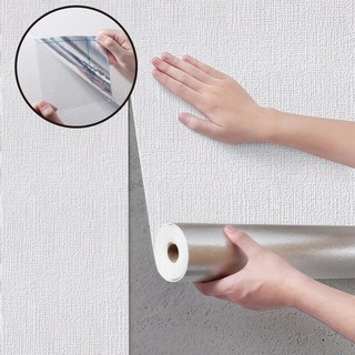 혜신 쉽게붙이는 접착식 만능 단열벽지 5mm 곰팡이 습기방지 결로방지 실크 거실인테리어 포인트벽지, 화이트