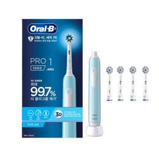 오랄비 PRO1000 전동칫솔 세트, 3791+리필모4개 패키지, 1개