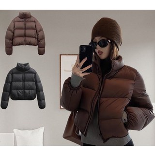 크롭 패딩 윈터 하이넥 숏 점퍼