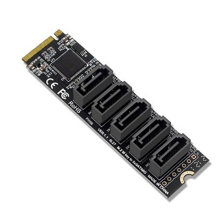 고속 M.2 PCIE3.0 ~ 5PORT SATA3.0 확장 카드