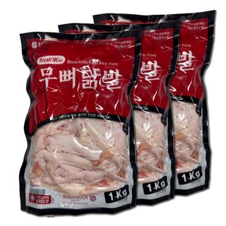 푸드맥스 닭발 원료 무뼈닭발, 1kg, 3개 이마트냉동닭발