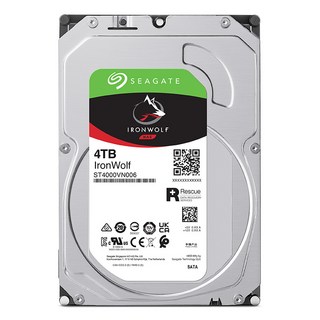 씨게이트 IronWolf NAS용 HDD, 4TB, ST4000VN006