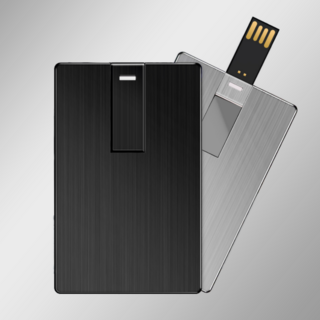 카드형 3.0 USB 128GB 고급 메탈형 블랙 각인X, 1개, 64GB