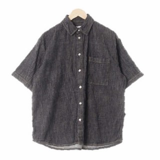 어반드레스셔츠 7245 avandress 흑청 면 빅포켓반팔셔츠