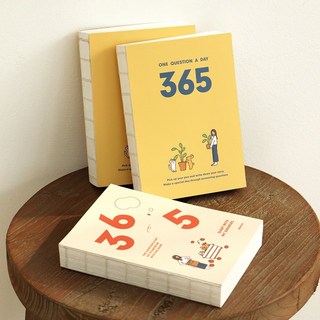 일러스트 365 질문 일기 다이어리 자문자답 일상 플래너 데일리 감성 소품, 옐로우, 옐로우, 1개