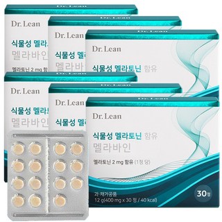 닥터린 식물성 멜라토닌 멜라바인 6개월분, 30정, 6박스
