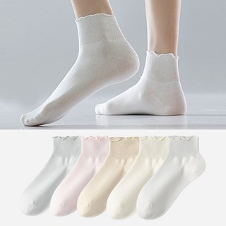 다이나토리 무압박 프릴 발목 양말 5켤레 세트