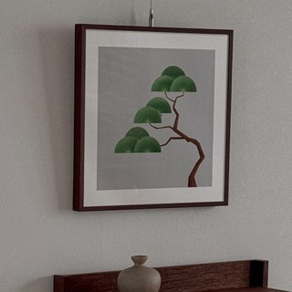 스튜디오보니 소나무 동양화 그림 거실인테리어, 20x20cm 포스터만, 포스터만(액자제외)