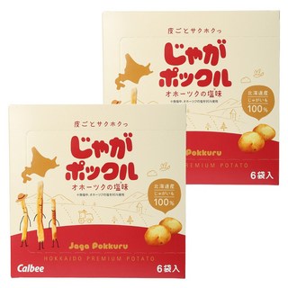 가루비 포테이토 팜 쟈가폿쿠루 감자스낵 6개입, 2개, 108g 대표 이미지 - 일본 과자 추천