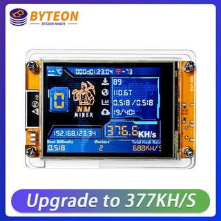 NerdMiner V2 Bitcoins Miner 55-410KH/s Asic Btc Mining 암호화 광부 솔로 비트코인 채굴기, 01 New upgrade 377KH