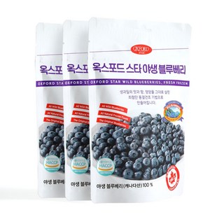 [일반 블루베리보다 높은 고성분] 캐나다100% 옥스포드 야생블루베리 동결건조 과일칩, 30g, 3개
