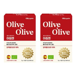 셀게이트 올리브 올라이브 아침엔 엑스트라버진 올리브오일 100% 스페인, 112g, 2개