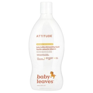 ATTITUDE Baby Leaves™ 젖병용 주방 세제 배 과즙 700ml(23.7fl oz), ATTITUDEBabyLeaves젖병용주방세제배과즙70, 1개, 700ml