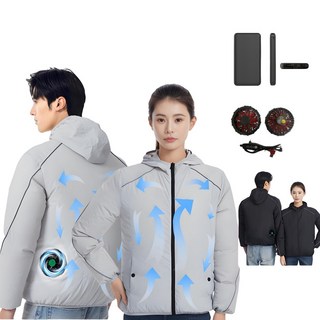KC인증 쿨링 자켓 선풍기조끼 냉풍조끼 근무복 아이스 선풍기옷 여름작업복 남녀공용 낚시 등산 실외 자외선 차단 냉각옷