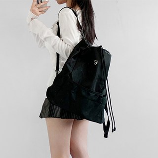 어나더뷰 2560 슬릭 나일론 네트 메쉬 짐색 백팩 복조리 가방 스포티 스트링 셔링 주름 보부상 데일리 개강룩 책가방