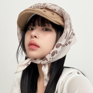 블루씨티 페이즐리 패턴 사각 스카프 보자기 헤어 두건