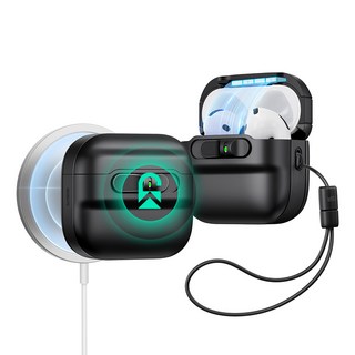 ESR 에어팟 할로락 맥세이프 펄스 마그네틱 케이스, 에어팟4, 블랙, 1개