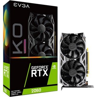 EVGA 06GP42068KR GeForce RTX 2060 KO 울트라 게이밍 6GB GDDR6 듀얼 팬 메탈 백플레이트, 코울트라_선풍기 | 듀얼 팬, 1개