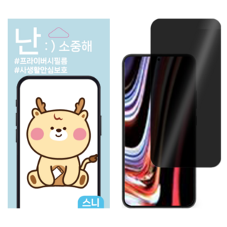 핸드폰 사생활보호 액정보호 필름, 2개