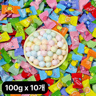 샤오커오라 민트향 비타민C 과일 12종 믹스 베트남 무설탕 사탕 캔디, 100g, 10개