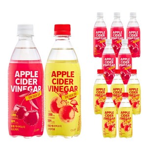 [클룹 12개] 애사비소다 500ml 오리지널 6개 + 타트체리 6개, 12개