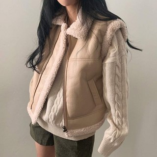 오앤 테디 무스탕 베스트 조끼 뽀그리 양털