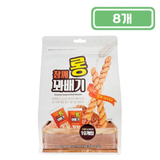 유앤 참깨 롱 꽈배기 스낵, 8개, 280g