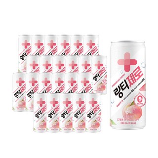 [공식판매처] 링티제로 복숭아맛 캔 제로음료, 240ml, 30개