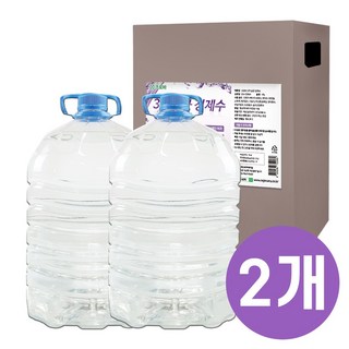 크로바 3차 살균 정제수 10L (pet) x2 증류수 지게차배터리 가습기 세척수 화장품 소독제 UV살균 냉각용수, 2개