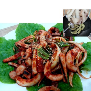 옥여사몰 오징어볶음 900g 매콤한 제철 맛집 레시피 만들기 두툼한 오징어채 귀채