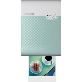 캐논 SELPHY QX10 아이폰 또는 안드로이드용 휴대용 사각 포토 프린터 그린, Green_Printer Only