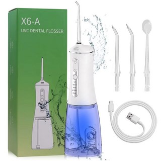 Gelaiensi 휴대용 UV 살균 무선 구강 청결기 X6-A, 화이트