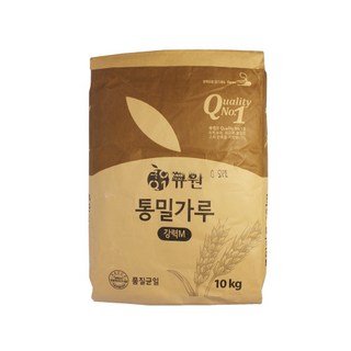 큐원 통밀가루 10kg (강력 밀가루, 중력법)