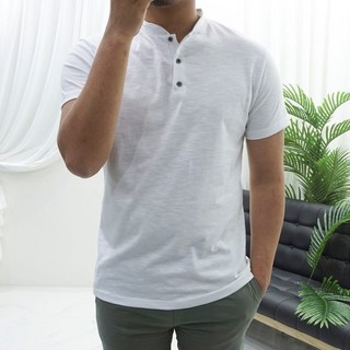 고천 20수 차이나 헨리넥 반팔티셔츠