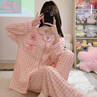 캐릭터 잔체크 순면잠옷세트 긴팔긴바지 4컬러 (당일발송)