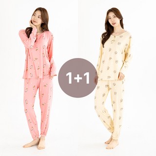 시크나인 캐릭터 여성 잠옷 상하세트 피치기모 원단 5종 디자인