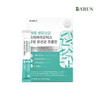 [건강한약속바른] [바른] 속편하루 19종 생유산균 30포(1개월분) / 프리바이오틱스 락토바실러스, 60g, 1개