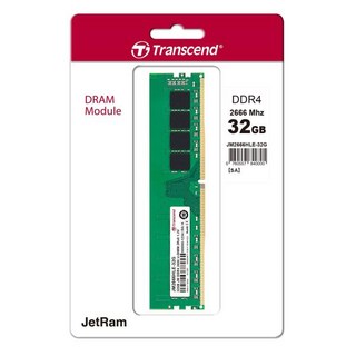 Transcend 데스크탑 PC용 메모리 PC4-21300(DDR4-2666) 32GB 1.2V 288pin U-DIMM 2Rx8 CL19 무기한 보증 JM, 01 1) DDR4-2666, 01 1) 4GB, 01 1) 데스크탑 PC용