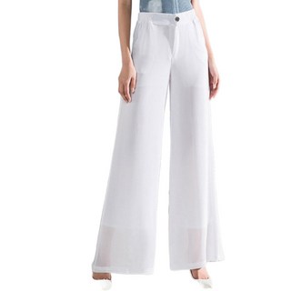 자칠 여성 쉬폰 와이드 팬츠