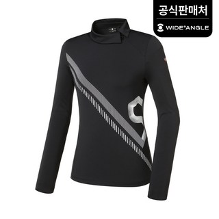 와이드앵글 여성 WL 프로 프린트 로고 에리 변형 티셔츠
