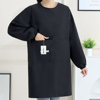 디노랩 애견미용사유니폼 애견미용앞치마 애견미용복 예쁜앞치마 미용실앞치마 바리스타앞치마 어린이집앞치마 원피스앞치마 예쁜방수앞치마, 1개, 긴팔 블랙
