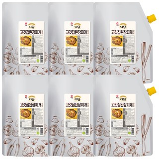 백설 다담 고깃집된장찌개양념2kg 6개 1박스, 2kg